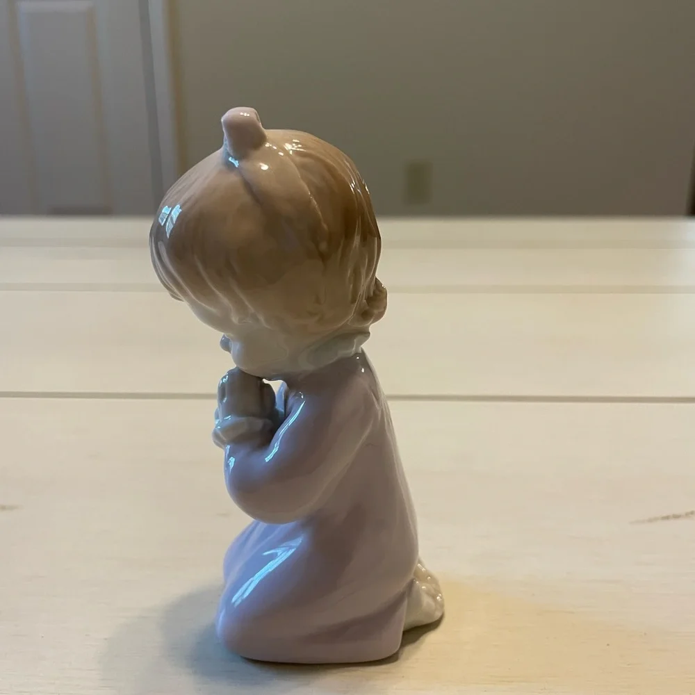 Vintage Porcelain Angel/Girl Figurine Set - With Gold  Accents (set of 3)